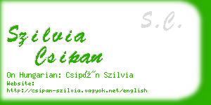 szilvia csipan business card